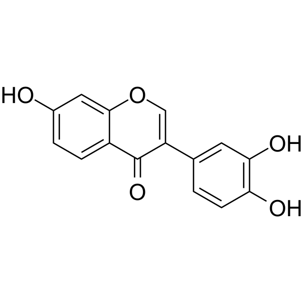 3',4',7-trihydroxy isoflavone structure