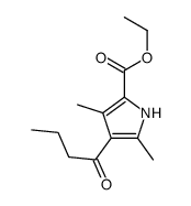 ethyl 4-butanoyl-3,5-dimethyl-1H-pyrrole-2-carboxylate结构式