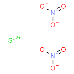 strontium(+2) cation dinitrate Structure