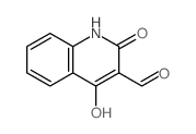 2,4-二羟基-3-喹啉甲醛结构式