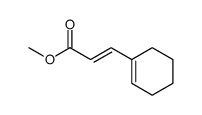 (E)-3-(cyclohex-1-ene)-prop-2-enoic acid methyl ester结构式