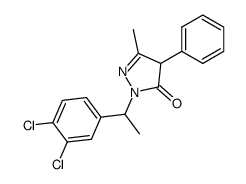 2-[1-(3,4-Dichloro-phenyl)-ethyl]-5-methyl-4-phenyl-2,4-dihydro-pyrazol-3-one Structure
