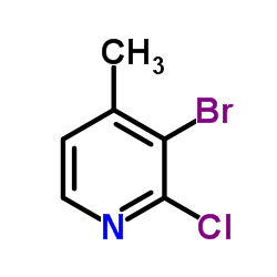 2-氯-3-溴-4-甲基吡啶结构式