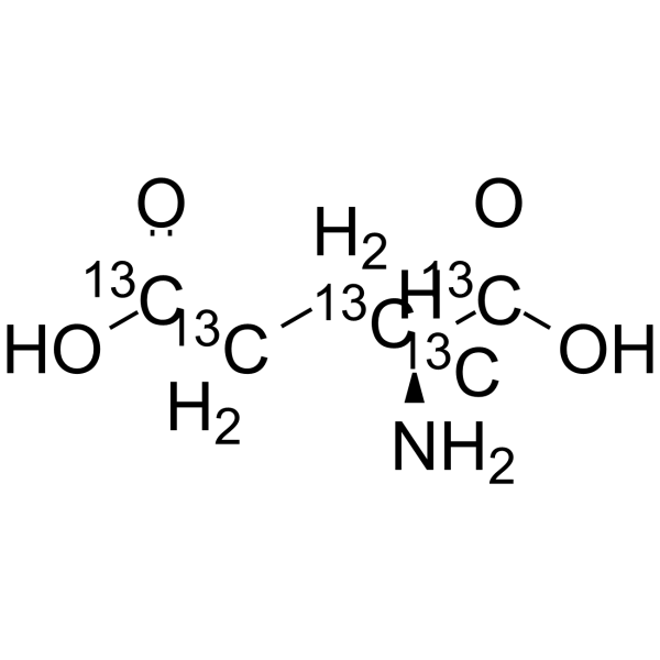 L-谷氨基酸-13C5结构式