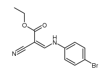 (Z)-ethyl 3-((4-bromophenyl)amino)-2-cyanoacrylate Structure