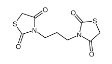 3-[3-(2,4-dioxo-1,3-thiazolidin-3-yl)propyl]-1,3-thiazolidine-2,4-dione结构式