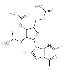 9H-Purine,2,6,8-trichloro-9-(2,3,5-tri-O-acetyl-b-D-ribofuranosyl)- Structure