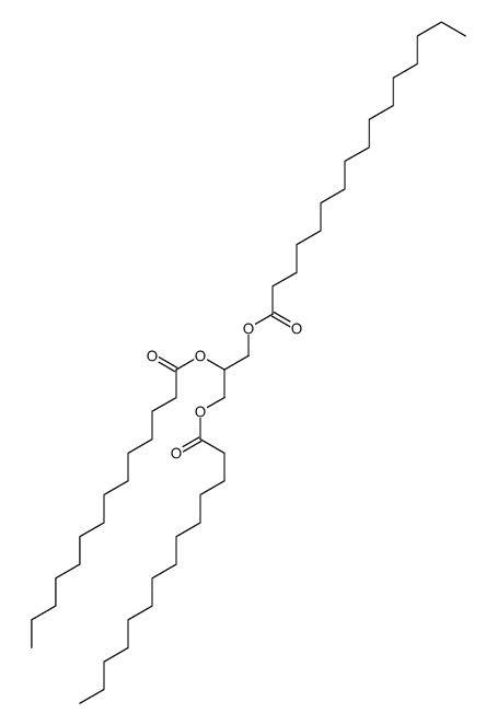 1,2-Dimyristoyl-3-Palmitoyl-rac-glycerol Structure