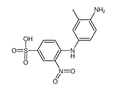 4-(4-amino-3-methylanilino)-3-nitrobenzenesulfonic acid Structure