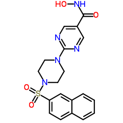N-羟基-2-[4-(2-萘基磺酰基)-1-哌嗪基]-5-嘧啶甲酰胺结构式