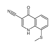 4-羟基-8-(甲基硫代)-3-喹啉甲腈结构式