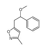 5-(2-methoxy-2-phenylethyl)-3-methyl-1,2-oxazole结构式
