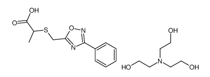 2-[bis(2-hydroxyethyl)amino]ethanol,2-[(3-phenyl-1,2,4-oxadiazol-5-yl)methylsulfanyl]propanoic acid Structure