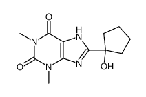 8-(1-hydroxy-cyclopentyl)-1,3-dimethyl-3,7(9)-dihydro-purine-2,6-dione Structure