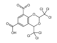 8-nitro-2,4-bis(trichloromethyl)-4H-1,3-benzodioxine-6-carboxylic acid Structure