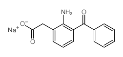 2-(2-氨基-3-苯甲酰基苯基)乙酸钠结构式