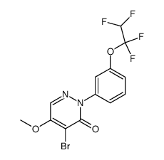 4-bromo-5-methoxy-2-[3-(1,1,2,2-tetrafluoro-ethoxy)-phenyl]-2H-pyridazin-3-one结构式