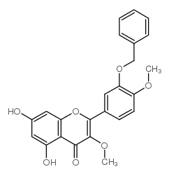 3-苄氧基-5,7-二羟基-3,4-二甲氧基黄酮结构式