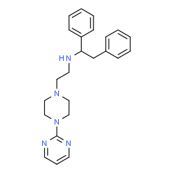1-[2-[(1,2-Diphenylethyl)amino]ethyl]-4-(2-pyrimidinyl)piperazine Structure