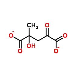 4-hydroxy-4-methyl-2-oxoglutarate结构式