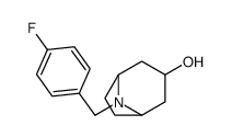 8-[(4-fluorophenyl)methyl]-8-azabicyclo[3.2.1]octan-3-ol结构式