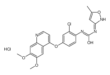 1-[2-chloro-4-(6,7-dimethoxyquinolin-4-yl)oxyphenyl]-3-(5-methyl-1,2-oxazol-3-yl)urea,hydrochloride结构式