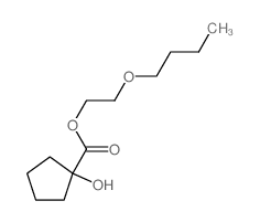 2-butoxyethyl 1-hydroxycyclopentane-1-carboxylate结构式