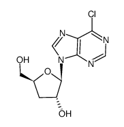 6-chloro-9-(3-deoxy-β-D-erythro-pentofuranosyl)-9H-purine Structure