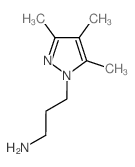 3-(3,4,5-trimethyl-1H-pyrazol-1-yl)propan-1-amine structure