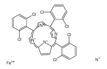 iron(4+),nitroxyl anion,5,10,15-tris(2,6-dichlorophenyl)corrin-21,22,24-triide Structure