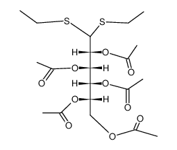 L-idose diethyl dithioacetal pentaacetate Structure