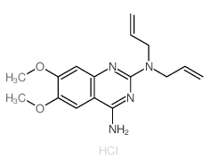 2,4-Quinazolinediamine,6,7-dimethoxy-N2,N2-di-2-propen-1-yl-, hydrochloride (1:2) Structure