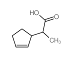 2-(1-cyclopent-2-enyl)propanoic acid结构式