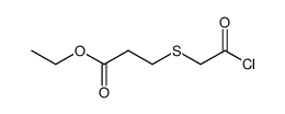 (2-ethoxycarbonylethylthio)acetyl chloride Structure
