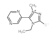 4-Ethyl-1-methyl-5-(2-pyrazinyl)-1,2-dihydro-3H-1,2,4lambda(5)-triazole-3-thione结构式