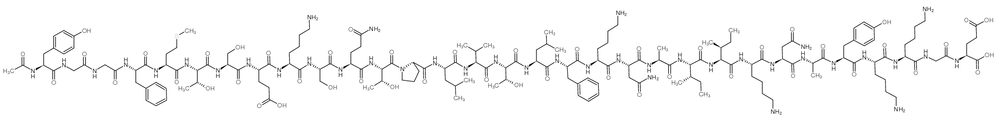 Acetyl-β-Endorphin (human) trifluoroacetate salt结构式