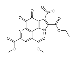 2-ethyl 7,9-dimethyl 3-nitro-4,5-dioxo-4,5-dihydro-1H-pyrrolo[2,3-f]quinoline-2,7,9-tricarboxylate结构式