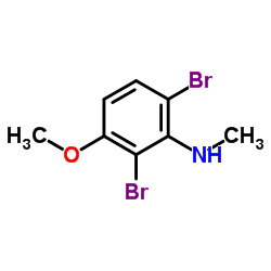 2,6-Dibromo-3-methoxy-N-methylaniline结构式