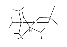 bis(triisopropylphosphine)-3,3-dimethylplatinacyclobutane Structure