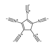 1,2,3,4,5-pentaisocyanocyclopenta-1,3-diene结构式