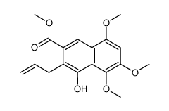 methyl 4-hydroxy-5,6,8-trimethoxy-3-(prop-2'-enyl)-2-naphthoate Structure
