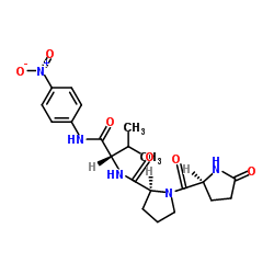 焦谷氨酰-脯氨酰-缬氨酰-对硝基苯胺结构式