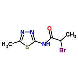2-Bromo-N-(5-methyl-1,3,4-thiadiazol-2-yl)propanamide Structure