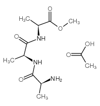 L-丙氨酰-L-丙氨酰-L-氨基丙酸甲基酯醋酸盐结构式