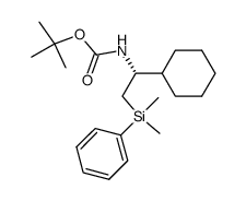 tert-butyl (R)-(1-cyclohexyl-2-(dimethyl(phenyl)silyl)ethyl)carbamate Structure