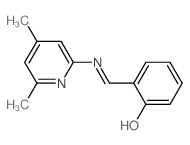 Phenol,2-[[(4,6-dimethyl-2-pyridinyl)imino]methyl]- Structure