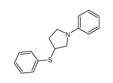 (+/-)-1-phenyl-3-(phenylthio)pyrrolidine Structure
