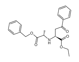 (1'S,2S)-2-(1'-Methyl-2'-oxo-2'-phenylmethoxy-ethylamino)-4-oxo-4-phenyl-buttersaeure-ethylester结构式