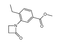 methyl 4-ethyl-3-(2-oxoazetidin-1-yl)benzoate结构式