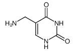 2,4(1H,3H)-Pyrimidinedione, 5-(aminomethyl)- (9CI) Structure